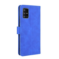 Custodia Portafoglio In Pelle Cover con Supporto L05Z per Samsung Galaxy M40S Blu