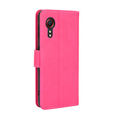 Custodia Portafoglio In Pelle Cover con Supporto L05Z per Samsung Galaxy XCover 5 SM-G525F Rosa Caldo