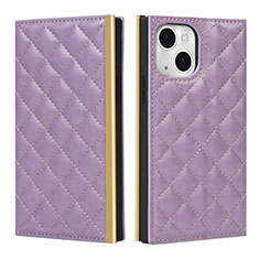 Custodia Portafoglio In Pelle Cover con Supporto L06 per Apple iPhone 13 Viola