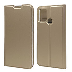 Custodia Portafoglio In Pelle Cover con Supporto L06 per Huawei Honor 9A Oro