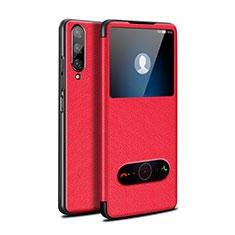Custodia Portafoglio In Pelle Cover con Supporto L06 per Huawei P Smart Pro (2019) Rosso