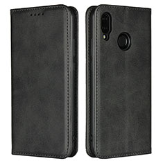 Custodia Portafoglio In Pelle Cover con Supporto L06 per Huawei P20 Lite Nero