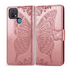 Custodia Portafoglio In Pelle Cover con Supporto L06 per Oppo A35 Oro Rosa