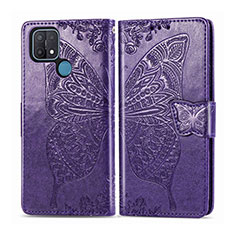 Custodia Portafoglio In Pelle Cover con Supporto L06 per Oppo A35 Viola