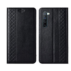 Custodia Portafoglio In Pelle Cover con Supporto L06 per Oppo F15 Nero