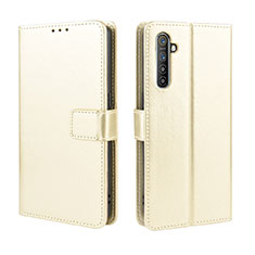 Custodia Portafoglio In Pelle Cover con Supporto L06 per Oppo K5 Oro