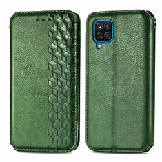 Custodia Portafoglio In Pelle Cover con Supporto L06 per Samsung Galaxy A12 5G Verde