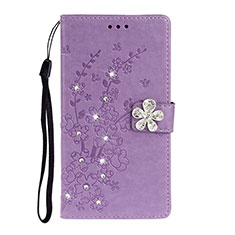 Custodia Portafoglio In Pelle Cover con Supporto L06 per Samsung Galaxy A51 5G Viola