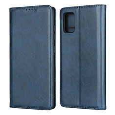 Custodia Portafoglio In Pelle Cover con Supporto L06 per Samsung Galaxy A71 5G Blu