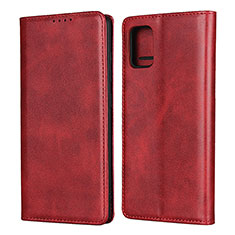Custodia Portafoglio In Pelle Cover con Supporto L06 per Samsung Galaxy A71 5G Rosso