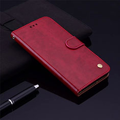 Custodia Portafoglio In Pelle Cover con Supporto L06 per Samsung Galaxy M21s Rosso