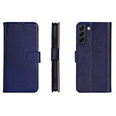 Custodia Portafoglio In Pelle Cover con Supporto L06 per Samsung Galaxy S23 5G Blu