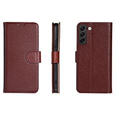 Custodia Portafoglio In Pelle Cover con Supporto L06 per Samsung Galaxy S23 Plus 5G Rosso Rosa