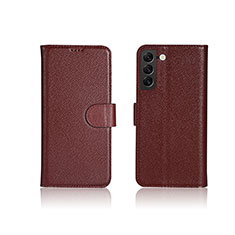 Custodia Portafoglio In Pelle Cover con Supporto L06 per Samsung Galaxy S25 Plus 5G Rosso Rosa