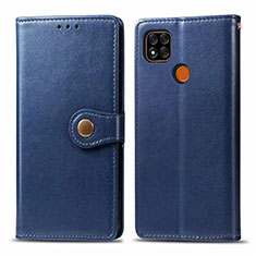 Custodia Portafoglio In Pelle Cover con Supporto L06 per Xiaomi Redmi 9 Activ Blu