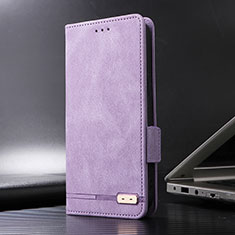 Custodia Portafoglio In Pelle Cover con Supporto L06Z per Huawei Mate 60 Pro Viola