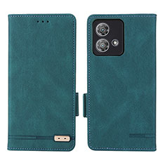 Custodia Portafoglio In Pelle Cover con Supporto L06Z per Motorola Moto Edge 40 Neo 5G Verde