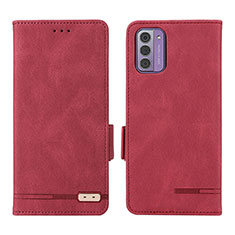 Custodia Portafoglio In Pelle Cover con Supporto L06Z per Nokia G310 5G Rosso