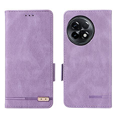 Custodia Portafoglio In Pelle Cover con Supporto L06Z per OnePlus 11R 5G Viola