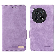 Custodia Portafoglio In Pelle Cover con Supporto L06Z per OnePlus Ace 3 5G Viola