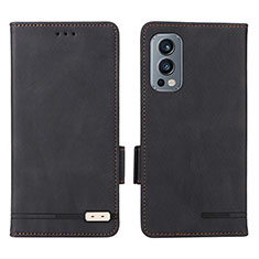 Custodia Portafoglio In Pelle Cover con Supporto L06Z per OnePlus Nord 2 5G Nero