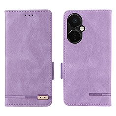 Custodia Portafoglio In Pelle Cover con Supporto L06Z per OnePlus Nord CE 3 5G Viola