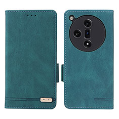 Custodia Portafoglio In Pelle Cover con Supporto L06Z per Oppo Find X7 5G Verde