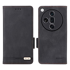 Custodia Portafoglio In Pelle Cover con Supporto L06Z per Oppo Find X7 Ultra 5G Nero