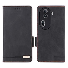 Custodia Portafoglio In Pelle Cover con Supporto L06Z per Oppo Reno11 Pro 5G Nero