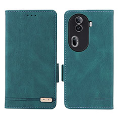 Custodia Portafoglio In Pelle Cover con Supporto L06Z per Oppo Reno11 Pro 5G Verde