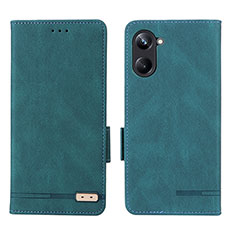 Custodia Portafoglio In Pelle Cover con Supporto L06Z per Realme 10 Pro 5G Verde