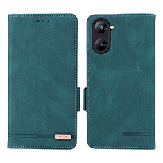 Custodia Portafoglio In Pelle Cover con Supporto L06Z per Realme 10S 5G Verde