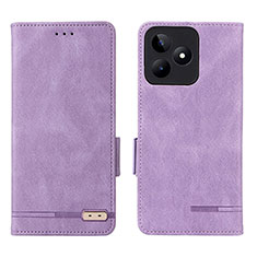 Custodia Portafoglio In Pelle Cover con Supporto L06Z per Realme C53 India Viola