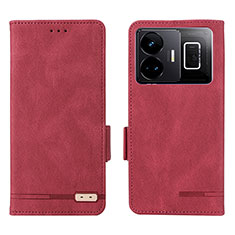 Custodia Portafoglio In Pelle Cover con Supporto L06Z per Realme GT Neo5 240W 5G Rosso