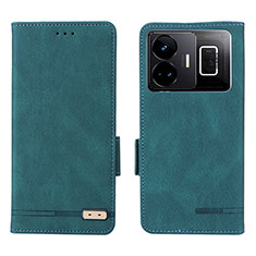 Custodia Portafoglio In Pelle Cover con Supporto L06Z per Realme GT Neo5 5G Verde