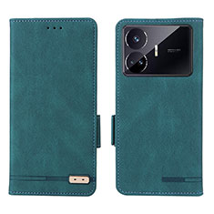 Custodia Portafoglio In Pelle Cover con Supporto L06Z per Realme GT Neo5 SE 5G Verde