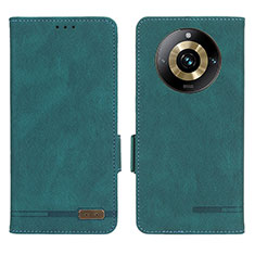 Custodia Portafoglio In Pelle Cover con Supporto L06Z per Realme Narzo 60 Pro 5G Verde