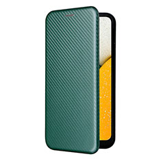 Custodia Portafoglio In Pelle Cover con Supporto L06Z per Samsung Galaxy A03 Core Verde