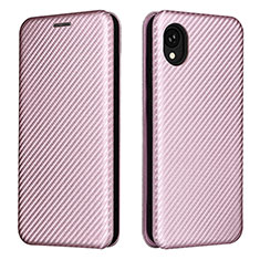 Custodia Portafoglio In Pelle Cover con Supporto L06Z per Samsung Galaxy A22 5G SC-56B Oro Rosa