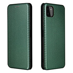 Custodia Portafoglio In Pelle Cover con Supporto L06Z per Samsung Galaxy A22 5G Verde