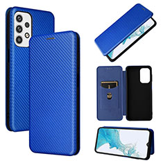 Custodia Portafoglio In Pelle Cover con Supporto L06Z per Samsung Galaxy A23 4G Blu