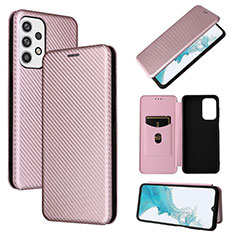 Custodia Portafoglio In Pelle Cover con Supporto L06Z per Samsung Galaxy A23 4G Oro Rosa