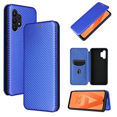 Custodia Portafoglio In Pelle Cover con Supporto L06Z per Samsung Galaxy A32 4G Blu