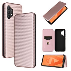 Custodia Portafoglio In Pelle Cover con Supporto L06Z per Samsung Galaxy A32 4G Oro Rosa