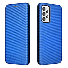 Custodia Portafoglio In Pelle Cover con Supporto L06Z per Samsung Galaxy A73 5G Blu