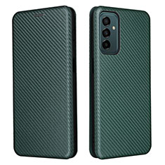 Custodia Portafoglio In Pelle Cover con Supporto L06Z per Samsung Galaxy M23 5G Verde