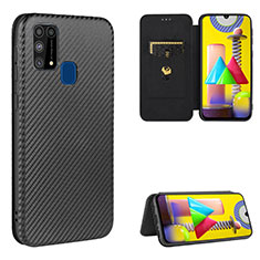 Custodia Portafoglio In Pelle Cover con Supporto L06Z per Samsung Galaxy M31 Prime Edition Nero