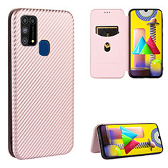 Custodia Portafoglio In Pelle Cover con Supporto L06Z per Samsung Galaxy M31 Prime Edition Oro Rosa