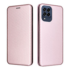 Custodia Portafoglio In Pelle Cover con Supporto L06Z per Samsung Galaxy M53 5G Oro Rosa