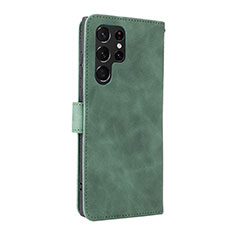 Custodia Portafoglio In Pelle Cover con Supporto L06Z per Samsung Galaxy S22 Ultra 5G Verde